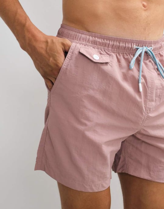 Brave Soul textured swim shorts in pink - Image 4
