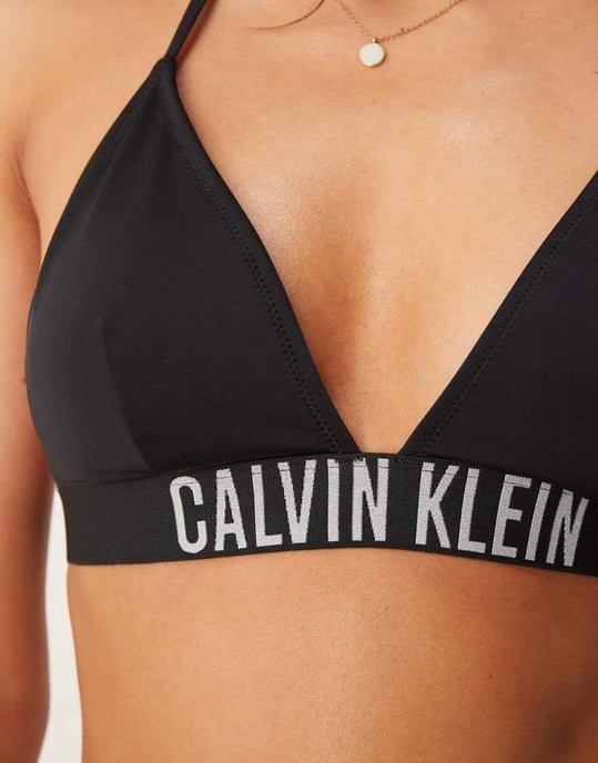 Calvin Klein Intense Power trekantig bikiniöverdel i svart - Image 3