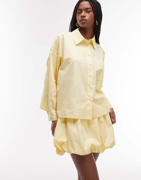 ASOS DESIGN puffärmad minikjol i smörmjölk - Image 4