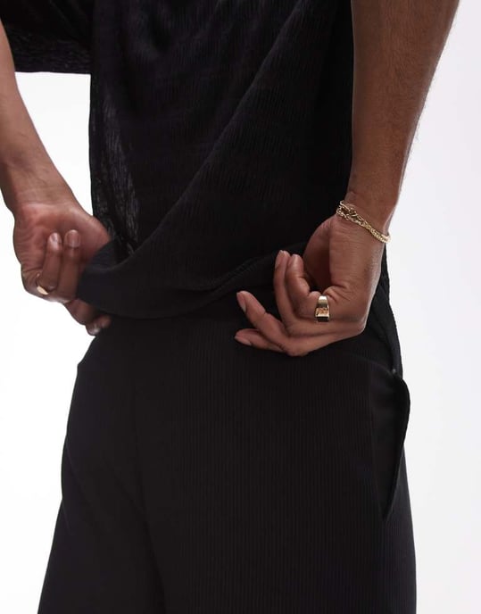 Topman rak ben ottoman jogger i svart - Image 3