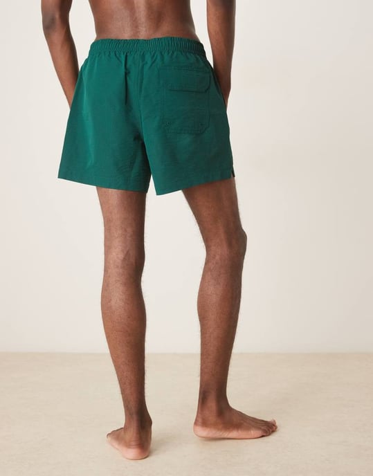 Abercrombie & Fitch badkläder 5\\' seersucker shorts i grön - Image 3