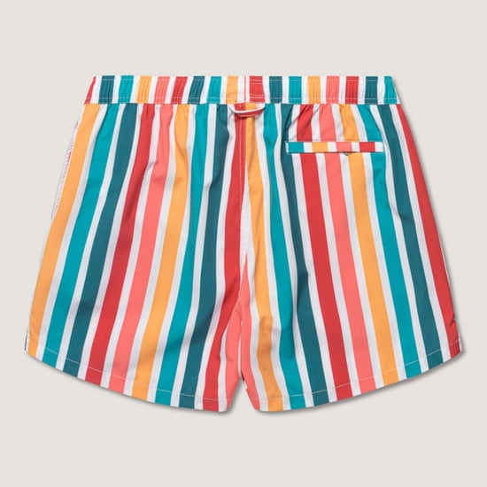 Classic swimshort in multicolour stripe with front tie pull string - Image 3