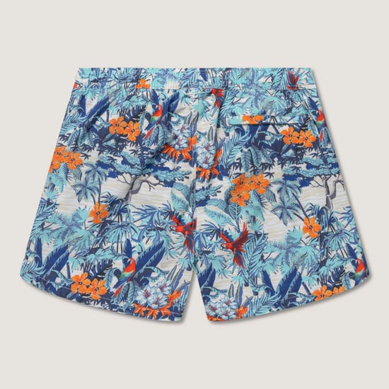 Classic swimshort hibiscus in multi tropical scene with back pocket - Image 3