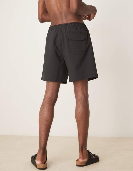 Abercrombie & Fitch badkläder 7\\' shorts i svart - Image 2