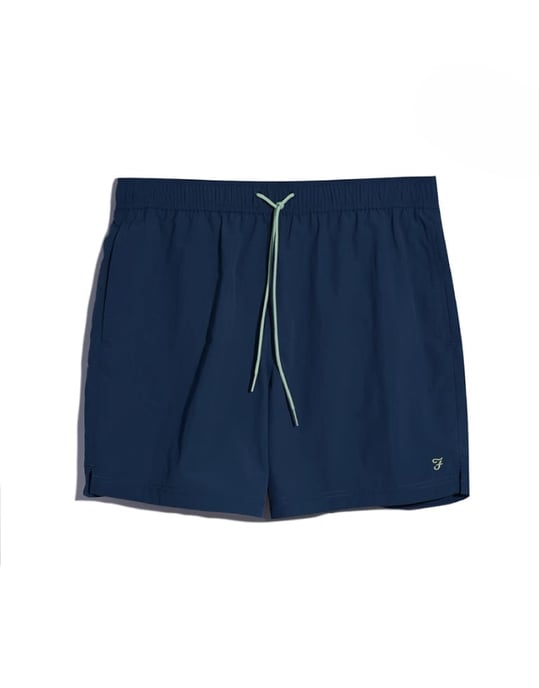 Farah colbert baddräktsshorts i marinblå - Image 1