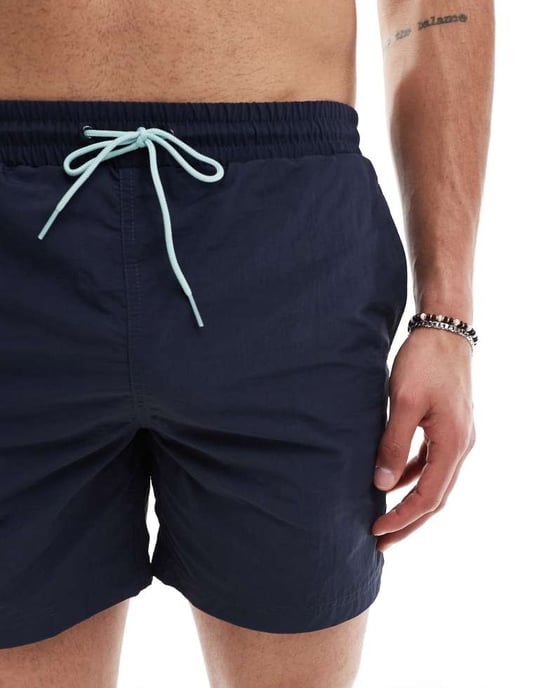 Farah colbert baddräktsshorts i marinblå - Image 3