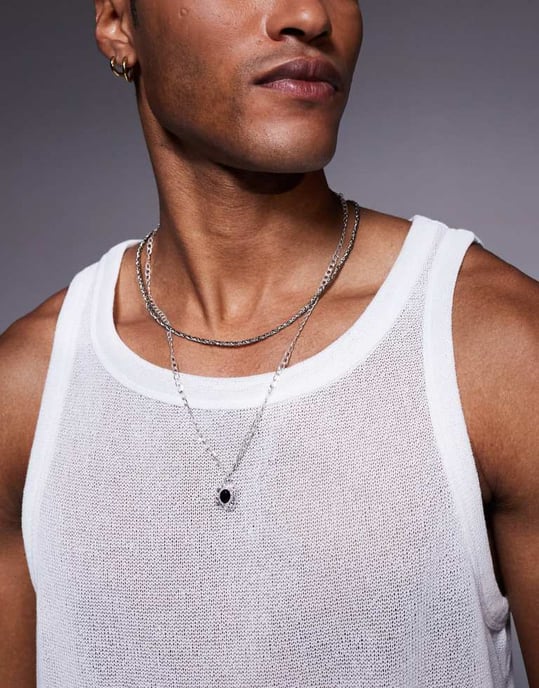 ASOS DESIGN kontrasterande crew neck väst i krämig textur - Image 3