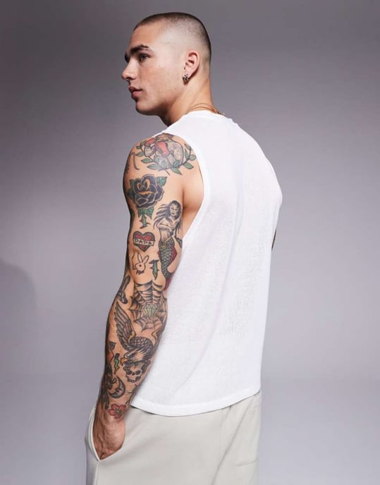 ASOS DESIGN boxy oversized linne i krämig textur - Image 3