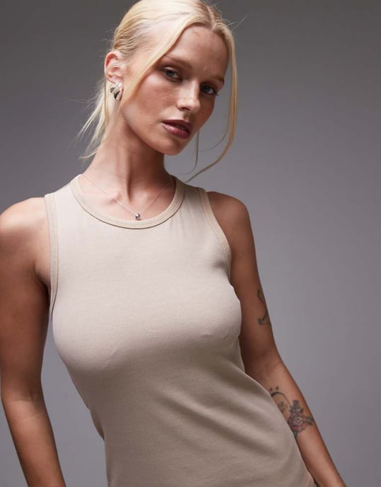 & Other Stories racerback t-shirt i beige - Image 1