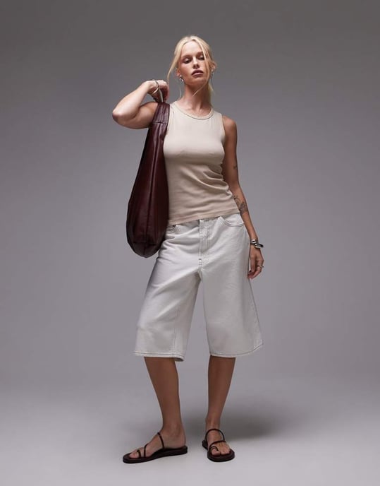 & Other Stories racerback t-shirt i beige - Image 2