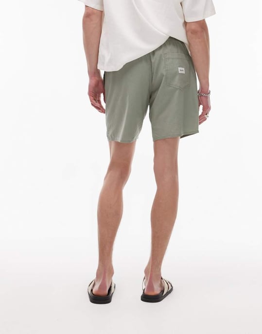 Rhythm classic linen jam short in green - Image 2