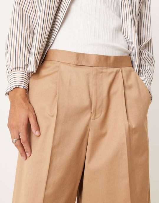 ASOS DESIGN smart oversize bermudashorts i stengrå - Image 2