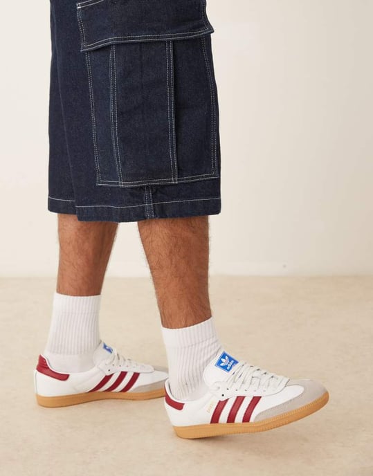 ASOS DESIGN lång denimjorts med dubbelveck i råtvätt - Image 4