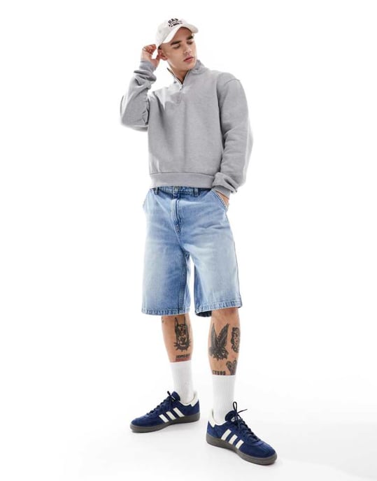 Cotton On baggy jort i cannonball blå - Image 1