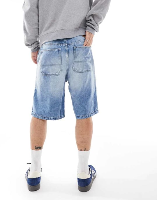 Cotton On baggy jort i cannonball blå - Image 4