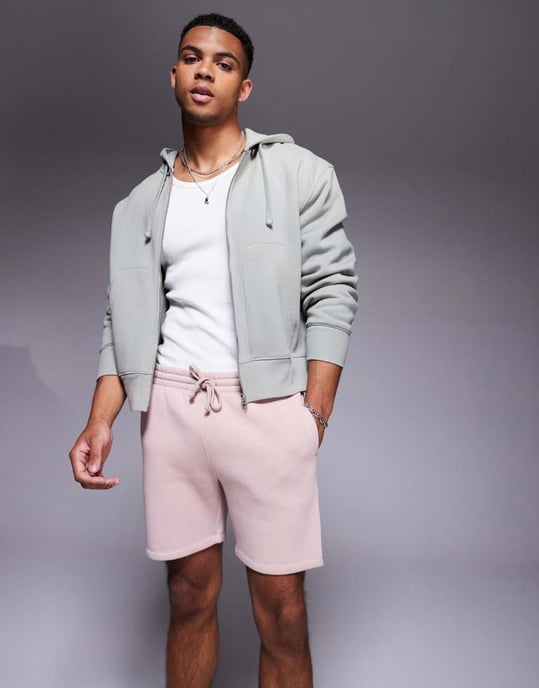 ASOS DESIGN skinny jersey shorts i mauve - Image 2