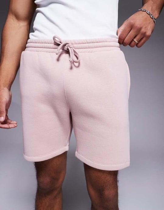 ASOS DESIGN skinny jersey shorts i mauve - Image 3