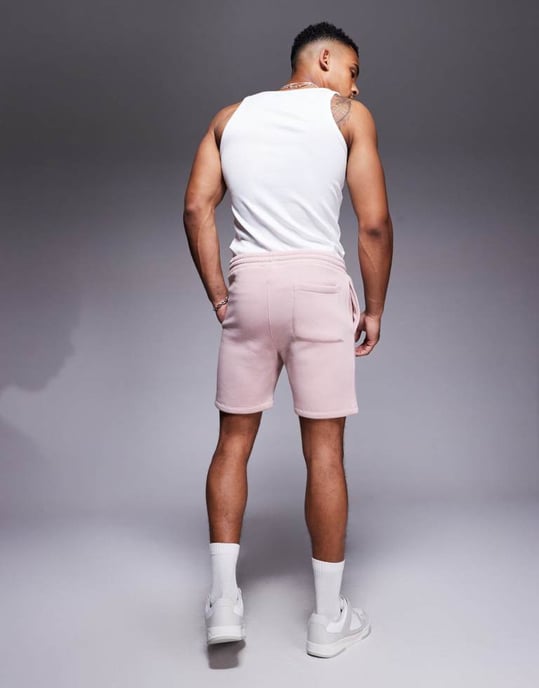 ASOS DESIGN skinny jersey shorts i mauve - Image 4