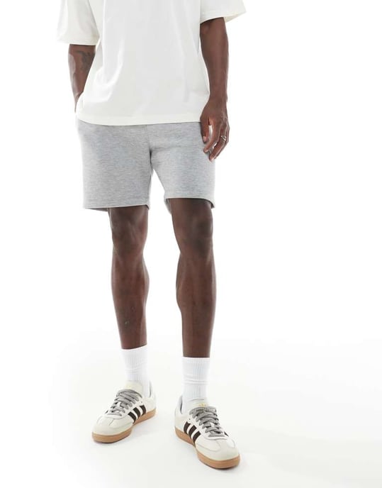 ASOS DESIGN skinny jersey shorts i gråmelange - Image 2