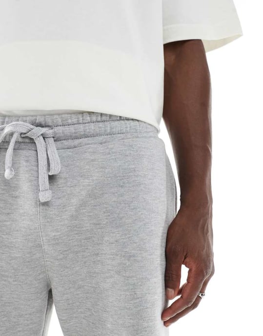 ASOS DESIGN skinny jersey shorts i gråmelange - Image 3