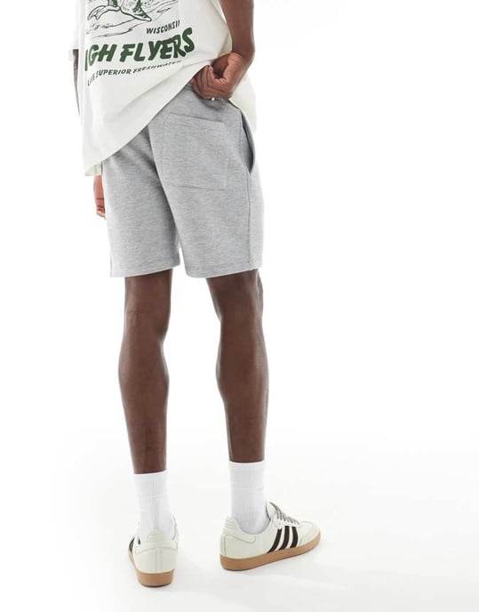 ASOS DESIGN skinny jersey shorts i gråmelange - Image 4