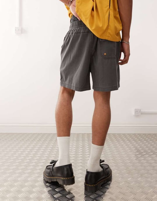 Deus Ex Machina sandbar acid wash shorts in grey - Image 2