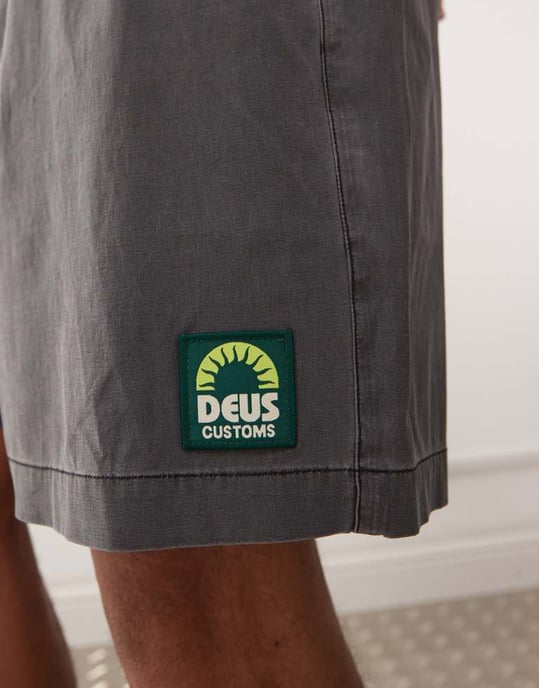 Deus Ex Machina sandbar acid wash shorts in grey - Image 3