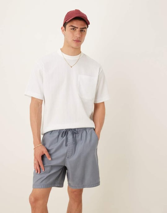 Abercrombie & Fitch 8\\' avslappnad shorts i marinblå - Image 3