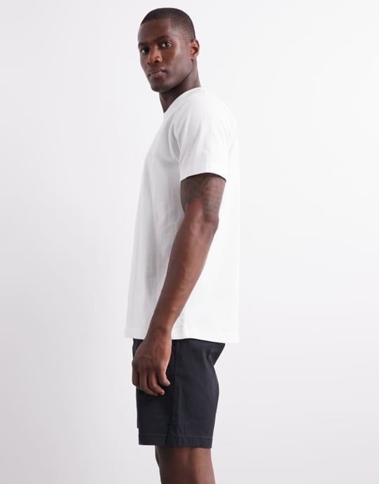 ASOS DESIGN slim mid-length chinos lösa shorts i svart - SVART - Image 2