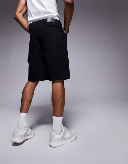 Couture Club denim snickarshorts i svart - Image 2