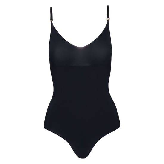 Classic control bodysuit thong in black - Image 3