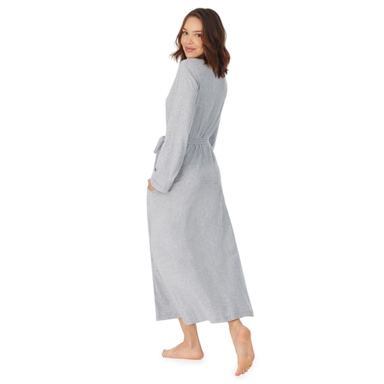 DKNY Cotton Logo Maxi Robe, Grey Marl - Image 2