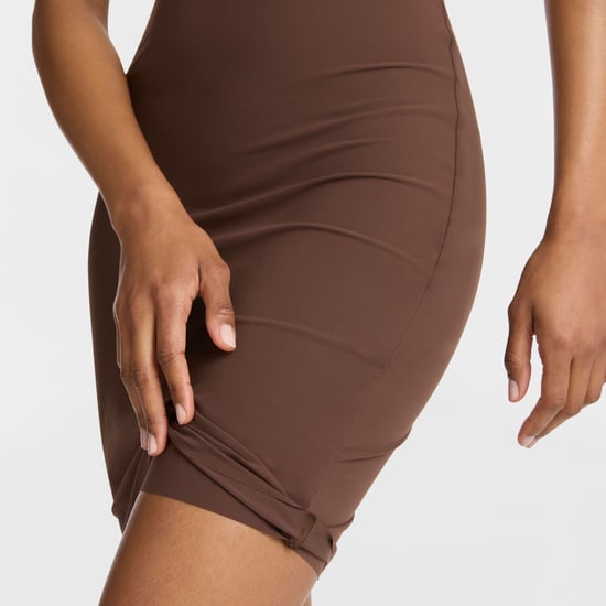 Half slip with control short in mocha - Image 3