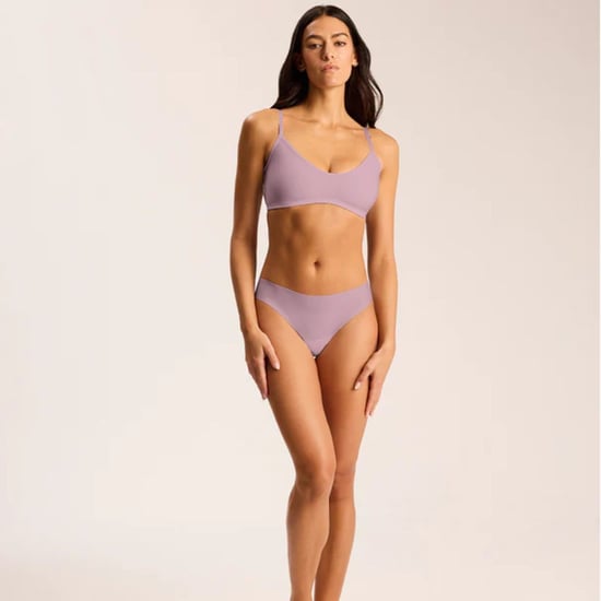Classic butter thong in mauve with seamless four-way stretch - Image 1