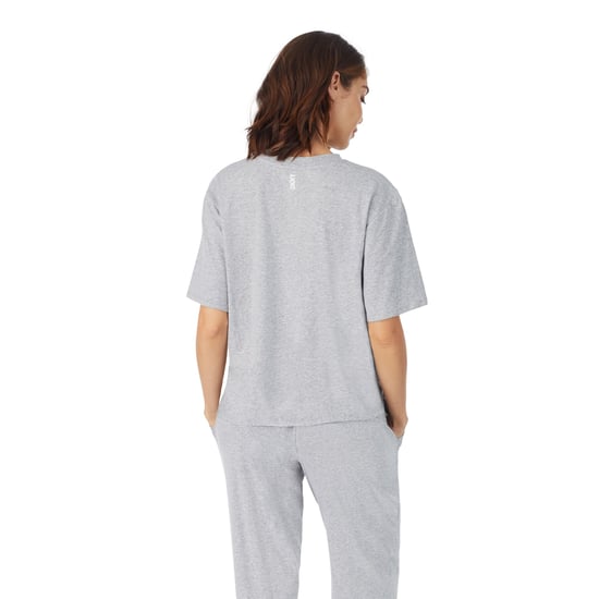DKNY Cotton Logo T-shirt, Grey Marl - Image 2