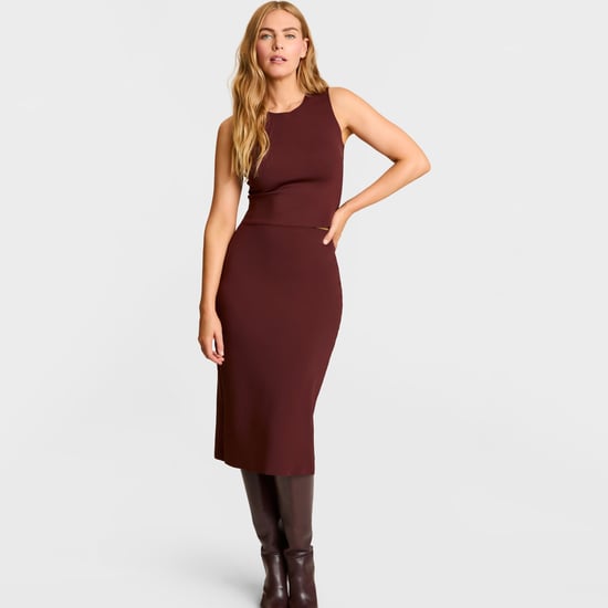 Neoprene ceo midi skirt in oxblood - Image 1
