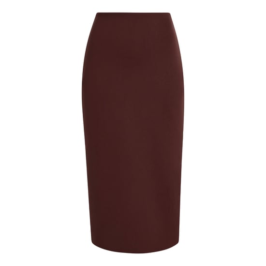 Neoprene ceo midi skirt in oxblood - Image 3