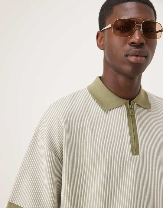ASOS DESIGN avslappnad polo i texturerad rand - Image 4