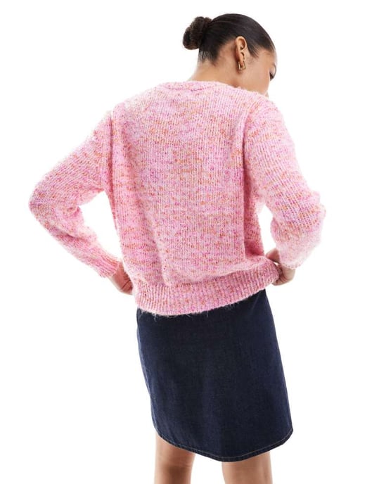 ENDAST rundhalsad tröja i rosa - Image 2