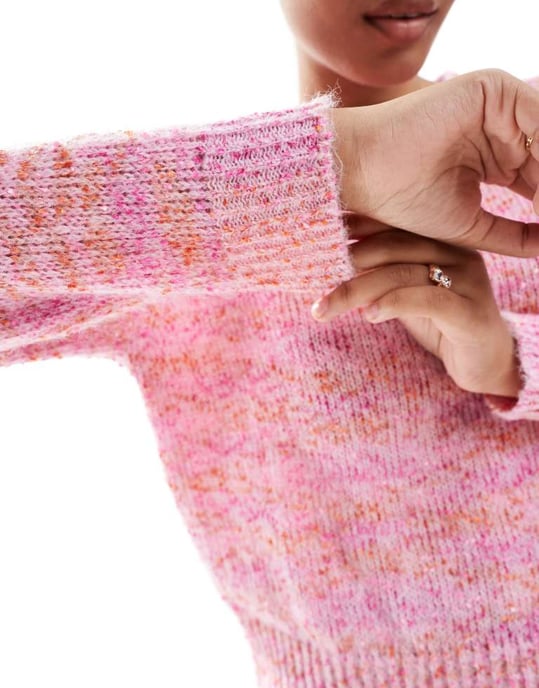 ENDAST rundhalsad tröja i rosa - Image 4