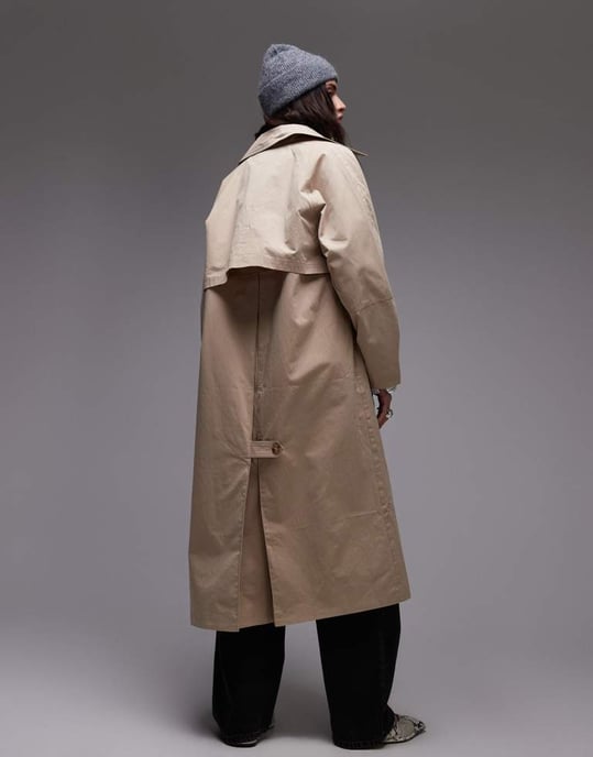 Topshop 90-tals trench coat i sten - Image 3