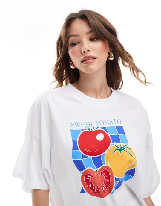 ENDAST tomatodling t-shirt i vitt - Image 1