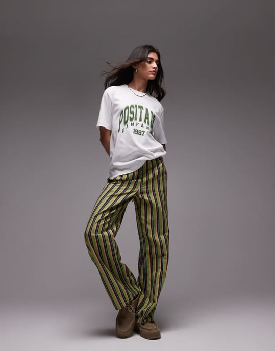 Topshop grafisk Positano premium bas-t-shirt i vit - Image 4