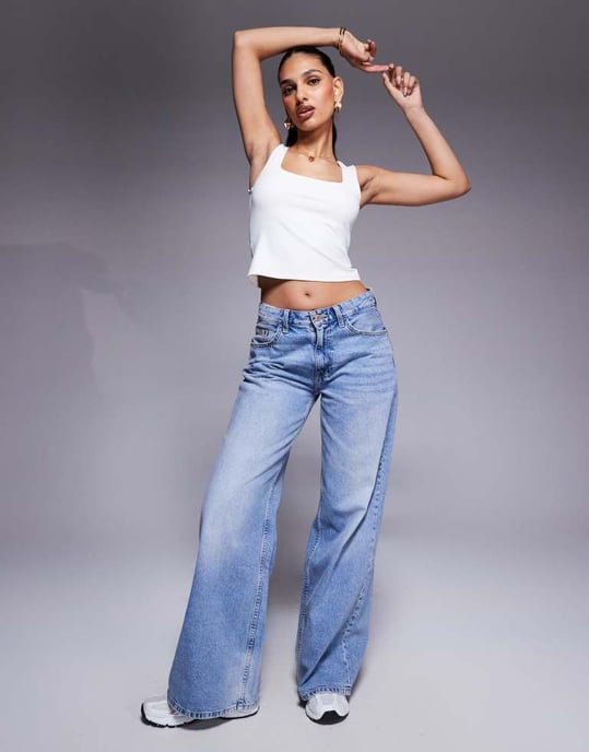 ASOS DESIGN polyamid slinky topp med fyrkantig halsringning i elfenben - Image 2