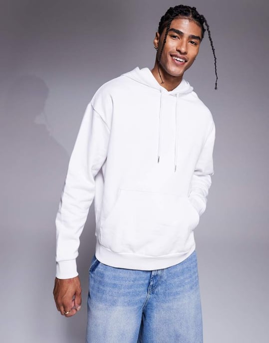 ASOS DESIGN hoodie med Mango-motiv i vitt - Image 2