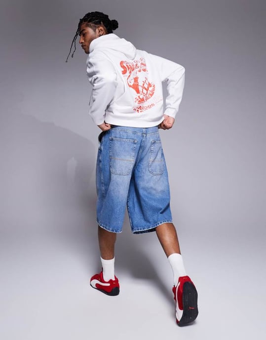 ASOS DESIGN hoodie med Mango-motiv i vitt - Image 4