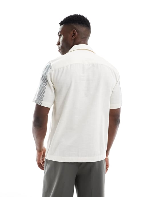 ONLY & SONS broderad skjorta i vitt - Image 3