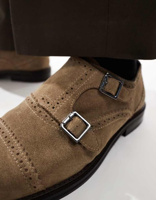 ASOS DESIGN munkskor i stenmocka - Image 2