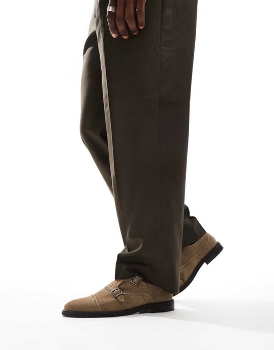 ASOS DESIGN munkskor i stenmocka - Image 3