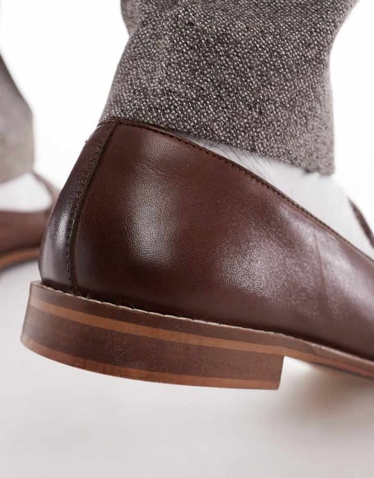 Schuh Rune loafers i brunt läder - Image 2